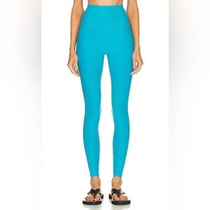 BEYOND YOGA SPACEDYE SPIN OUT LEGGING BLUE GLOW HEATHER